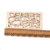 5Pcs/set Hollow Rectangle Wood Crafts For DIY Scrapbook Wooden Slices Embellishment Home Decorations Handmade Ornaments