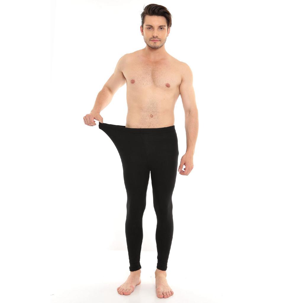 Поднятое термобелье | Хлопковые термоколготки унисекс, черные