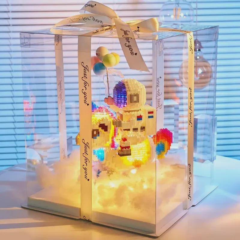 Строительные блоки серии Unicorn Astronaut — совместимы с Lego, с украшениями в виде воздушных шаров. Идеальный подарок на китайский День святого Валентина для мужчин и женщин.