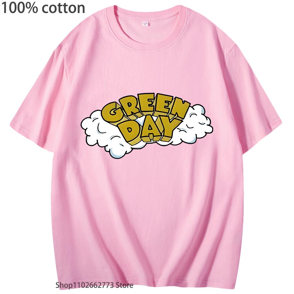 G-green Day Футболка с принтом рок-группы Женские Скейт-графика Мужская одежда Топы с принтом рок-группы Хлопковая летняя рубашка