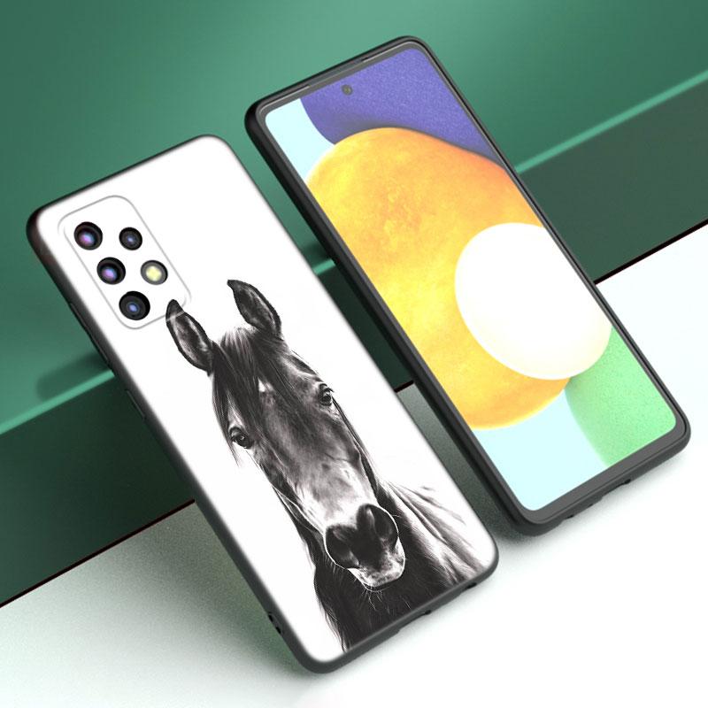 Чехол для телефона с бегущей лошадью для Samsung Galaxy A04 A21 A30 A50 A52 S A13 A14 A22 A23 A32 A53 A73 5G A11 A12 A31 A33 A51 A70 A71 A72