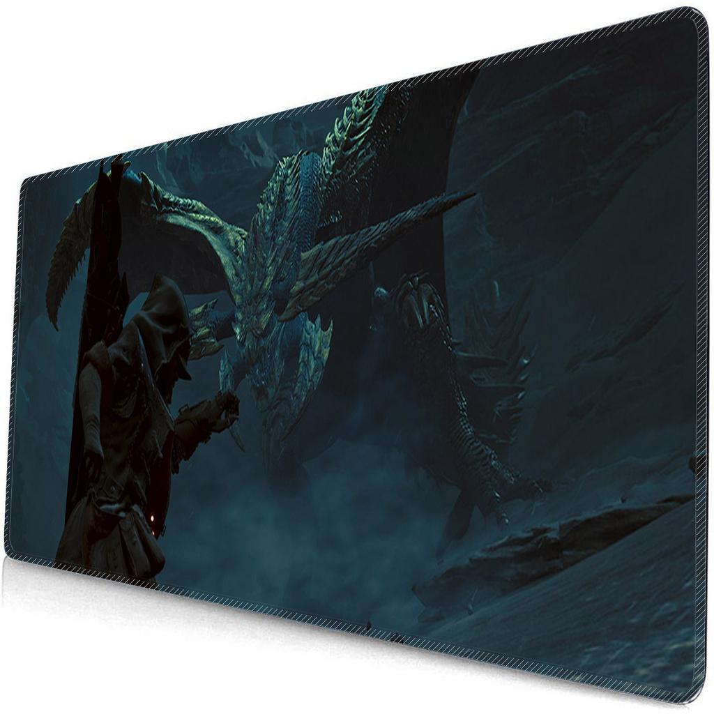 Большой игровой коврик для мыши Аниме Hunter Wilds Коврик для мыши Monster ACG Коврик для мыши Игровой Профессиональный Ryūko Нескользящий коврик для клавиатуры Настольный коврик