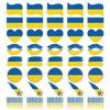40 шт. Временные татуировки с флагом Украины, национальные флаги Украины, наклейки для татуировок, любовь и мир, Украина