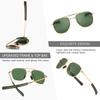 SUNGAIT Military Style Polarized Pilot Aviator Sunglasses Bayonet Temples with Case Men's -