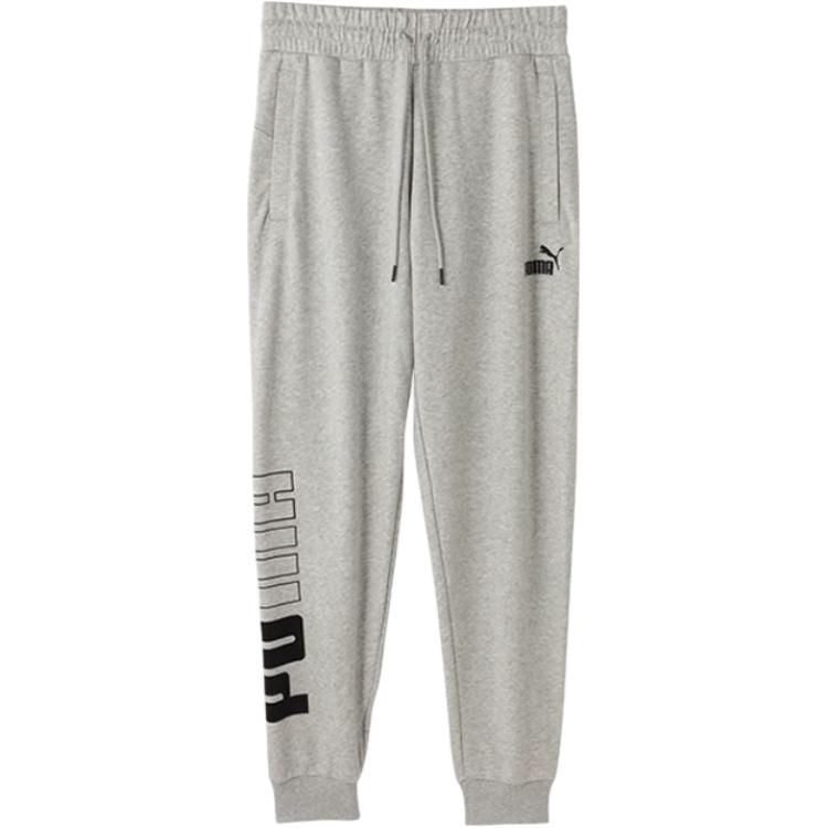 Puma Модные универсальные зауженные прочные трикотажные спортивные брюки мужские низы серые 679607-04