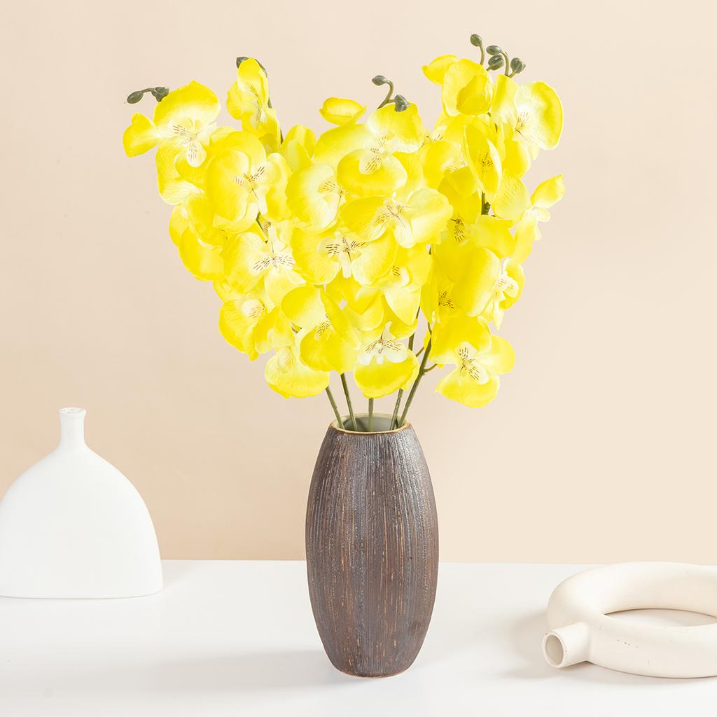 Artificial Flowers Branch Silk Butterfly Orchid Home Room Vase Table Decor Wedding Outdoor Garden Bridal Bouquet DIY Gifts Props