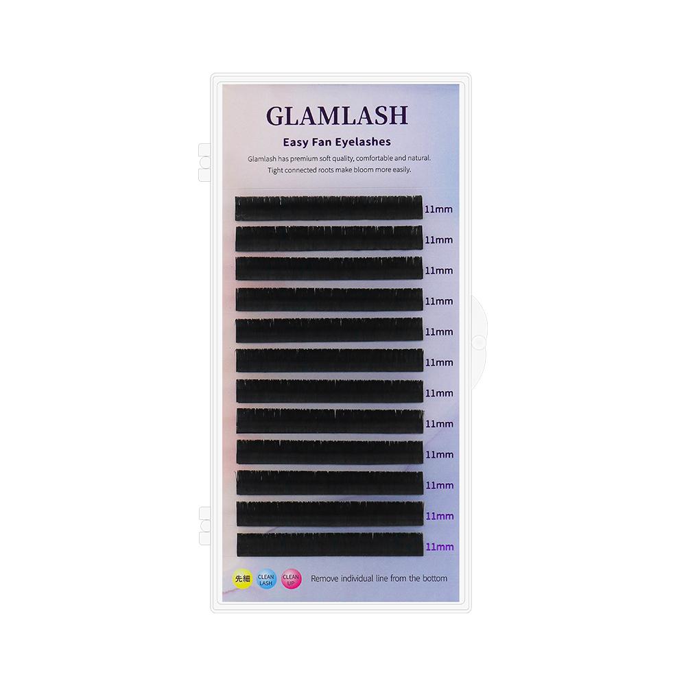 GLAMLASH Легкие веерные объемные ресницы с автоцветением, индивидуальное наращивание ресниц, искусственные ресницы, густые натуральные наращивание ресниц с камелией