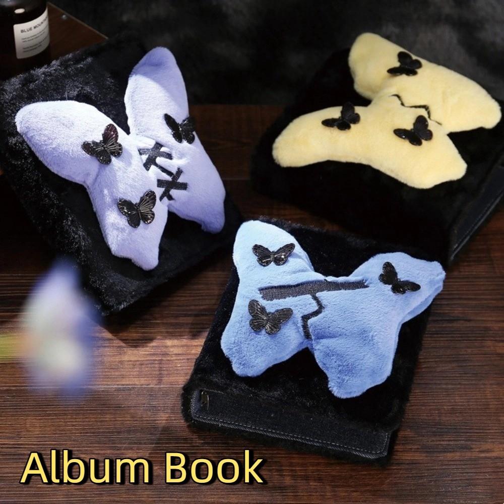 3-Inch Detachable Card Book Furry Cover Loose Leaf Album High-Quality Korean Album  Photo Storage