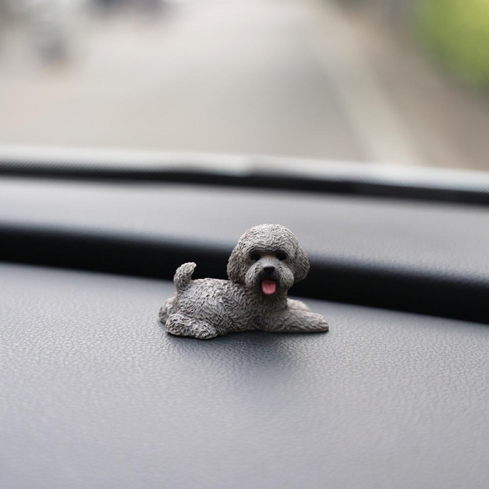 Resin Crafts Mini Animal Ornament Puppy Model Dog Action Figures Poodle Dog Figures  Kids Toys