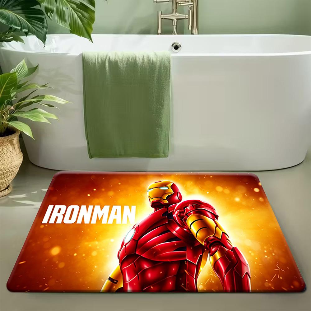 Marvel Superheroes Printed Floor Mat - Large Area Rug Featuring Iron, Hulk, and More - Ideal for Living Room, Bedroom, Outdoor