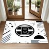 Borussia Mönchengladbach Design Crystal Velvet Rug Soft Decorative Mat for Bedroom Entrance
