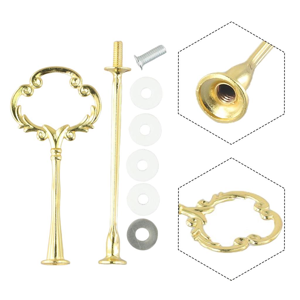 1 шт. Подставка для торта на 2 или 3 яруса в европейском стиле из золотого цинкового сплава на 2/3 яруса