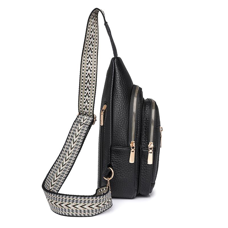 Женская нагрудная сумка Кожаная сумка через плечо Красочные лямки Женская сумка на плечо