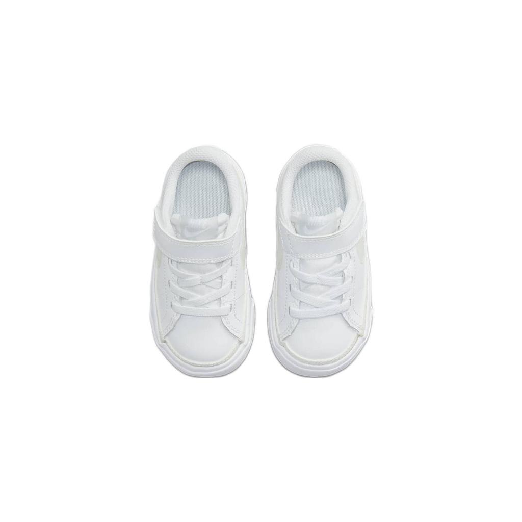 Nike Court Legacy TD Leather Non-Slip Shock Absorption Low-Top Sneakers Baby Sneakers White DA5382-114