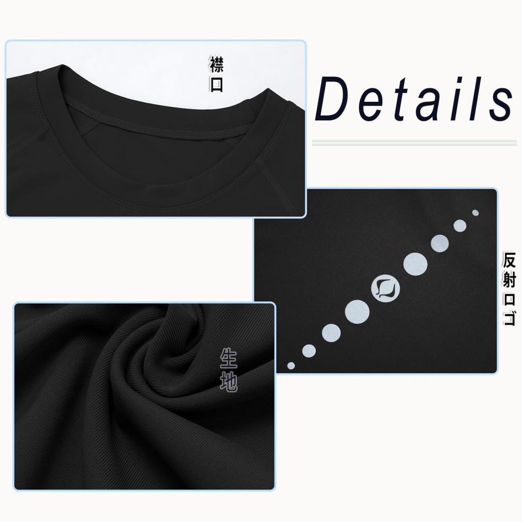 Pluviva Short Sleeve Yoga Sports Perfect for Hot and Size Women's Top, Quick-Drying T-Shirt, Pilates, Running, Gym, Yoga, Cycling, Fitness, S10-blk-XL