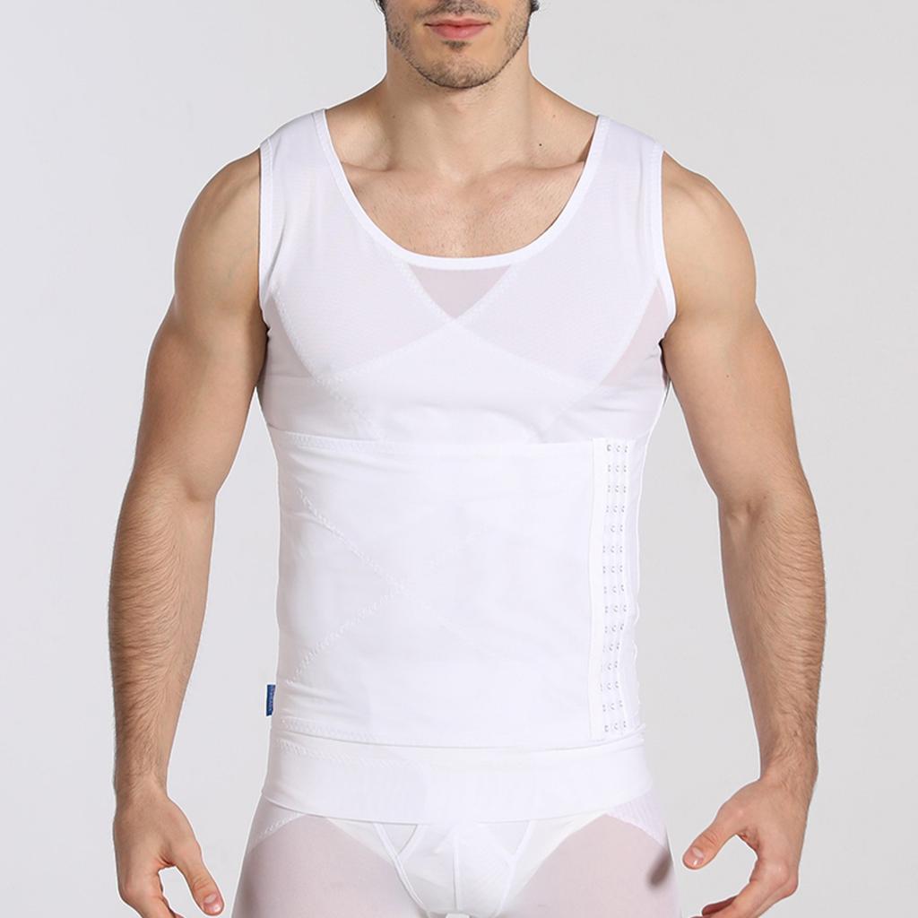 Men's Button-down Adjustable Waist Vest With Tummy Sculpting