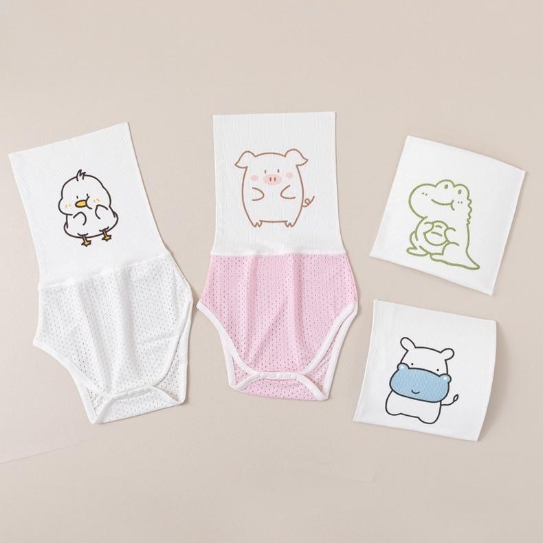 Baby Belly Protector Band Summer Breathable Mesh High Waist Belly Warmer Cute Cartoon Infant Stomach Guard Sleep Wrap