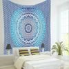 Blue Ombre Tapestry — настенные гобелены | Гобелен в стиле хиппи| Индийский гобелен с мандалой | Психоделический большой гобелен | Гобелен из 100% хлопка