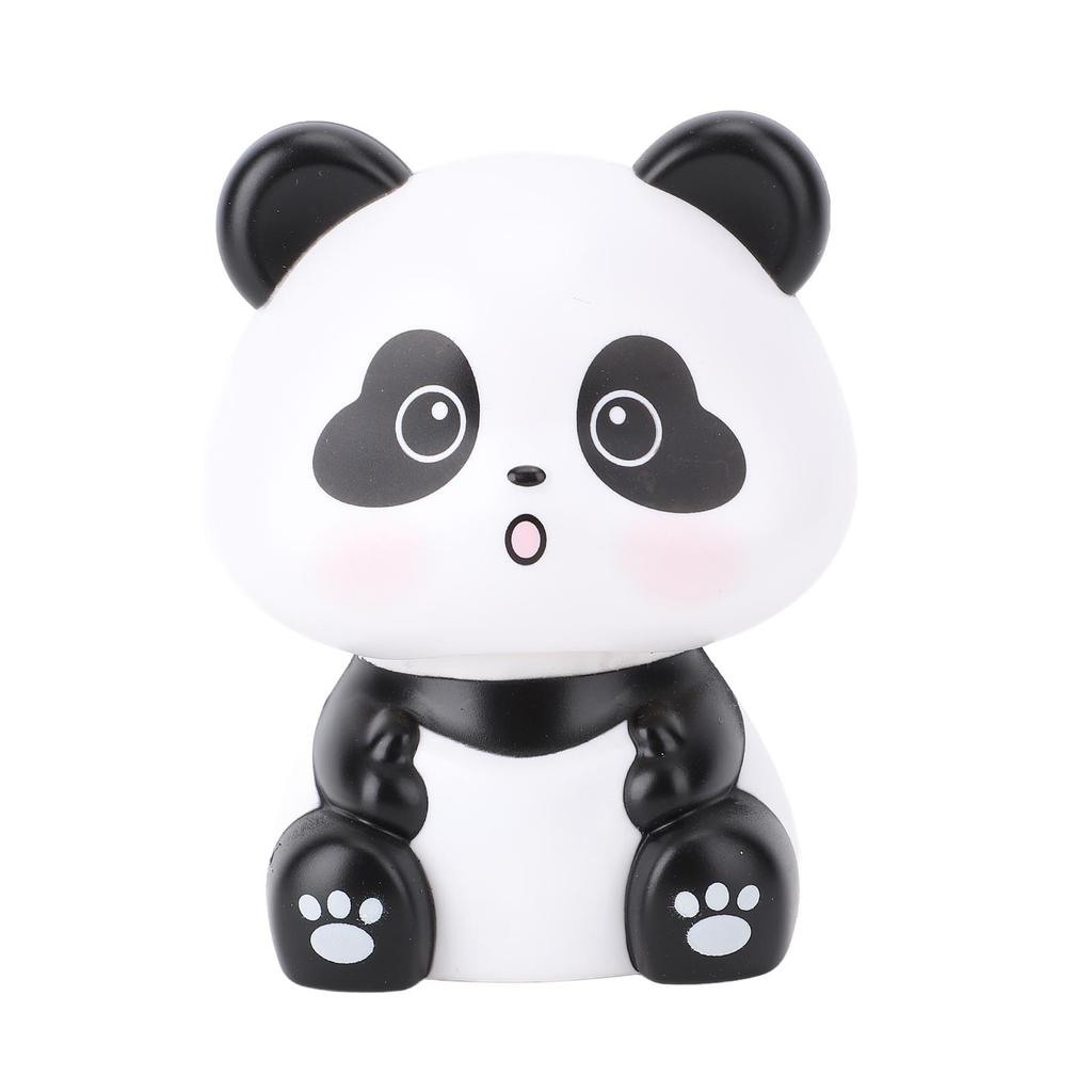 Solar Powered Panda Ornament Automatic Nodding Cute Car Decoration Panda Figurine for Car Dashboard Office Desk