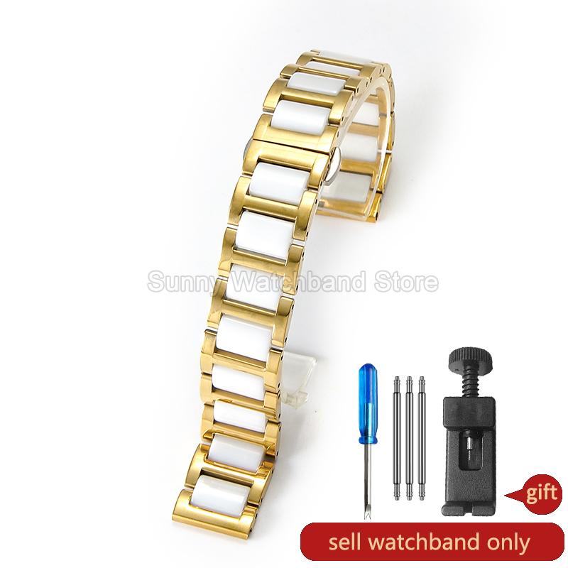 ONEFor DW Armani Casio Tissot TianWang Ремешок для часов из нержавеющей стали, керамики, гипоаллергенный, износостойкий, легко чистится, плоский интерфейсMN