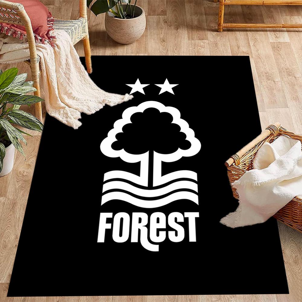 Red Tree Forest Logo Themed Anti-Slip Rugs - Polyester Home Decor, Suitable for Bedrooms, Living Rooms, Doorways, Studios, and Decorations