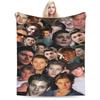 Jensen Ackles Flannel Blanket Winter Dean Winchester  Super Warm Throw Blanket for Children Couch Bed Novelty Bedspread