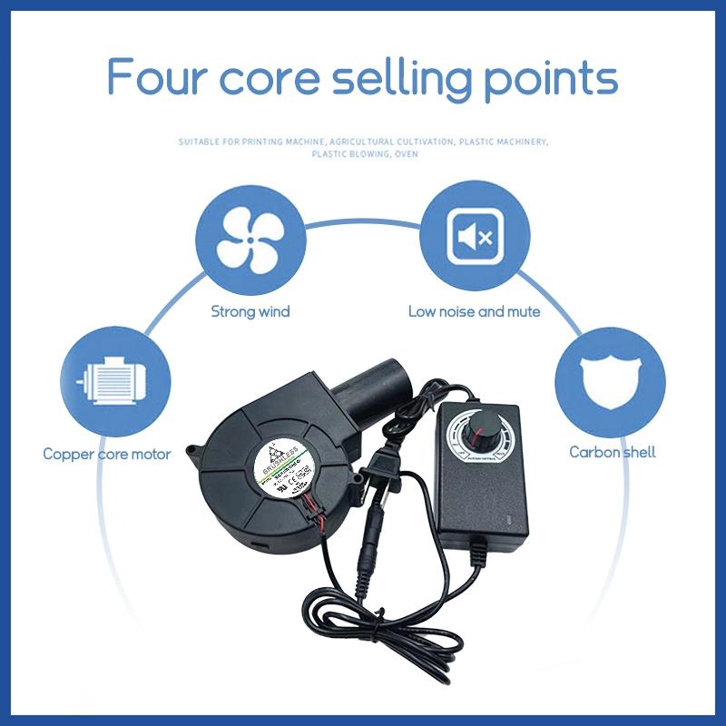 Вентилятор для приготовления пищи на открытом воздухе, вентилятор для барбекю, портативный вентилятор для барбекю, для барбекю, пикника, кемпинга, пешего туризма