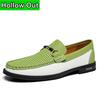 Men's Comfortable Breathable Hollow Out Driving Shoes Spring Summer New Cow Leather Shoes Business Style Slip-On Casual Loafers