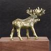 Animal Miniature Four Legs Realistic Lightweight Unique Tea Pet Brass Deer Statue for Office