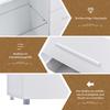 Sideboard Chest of Drawers Buffet Cabinet Storage Cabinet Cabinet Unit TV Cabinet, Lowboard, with LED Lights for Dining Room Living Room, 140*35*70cm
