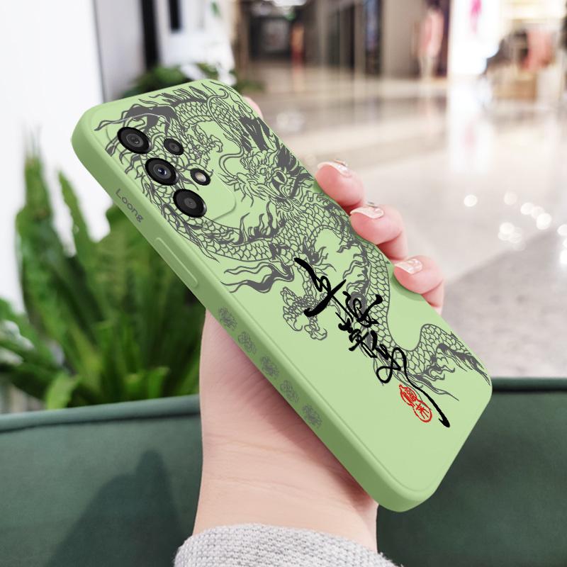 Счастливый Чехол-Дракон Для Samsung Galaxy A73 A53 A33 A23 A13 A72 A52 A52S A32 A22 A12 A71 A51 A31 A21S 4G 5G Чехол