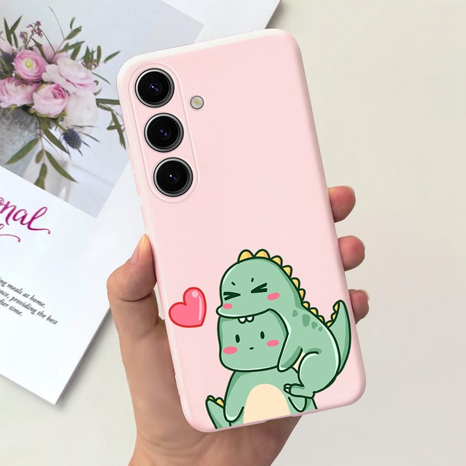 Чехол для Samsung Galaxy S24 Plus Милый Желтый Утенок Астронавт Матовый Силиконовый Мягкий Чехол для Samsung S 24 S24 Ultra S24+ 5G Funda
