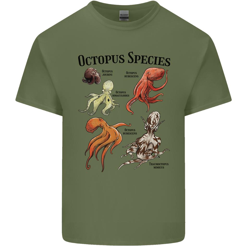 Octopus Species Sealife Scuba Diving Unisexs Light Cotton TShirt