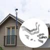 2x 4" Antenna Wall Mount V Jaw Bracket Accessories Kit Multipurpose Adjustable Range Easy