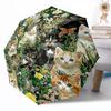 Alice In Wonderland Portable Automatic Umbrella Folding Umbrella with 8 Ribs Compact Design Durable Everyday Carry Umbrella Vibrant Pattern Umbrella