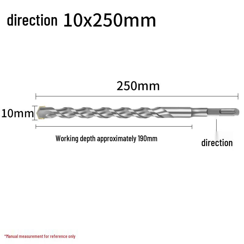 Сверло ударное 4-зубое с квадратным хвостовиком для бетона, сверло 2-зубое с круглым хвостовиком для расширения отверстий 150 мм