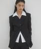 EMKM V-Neck Slim Collar Shirt_White