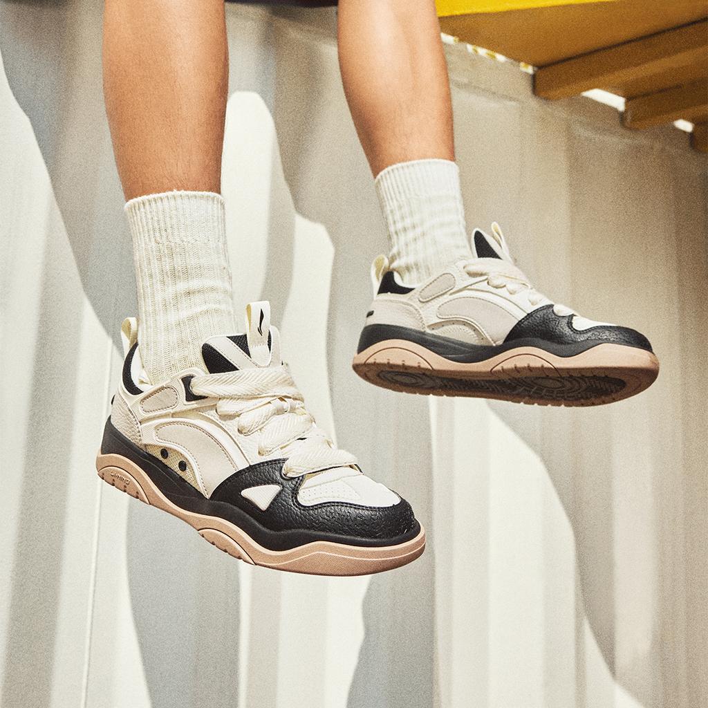Li Ning Journey 2.0 V2 повседневная мода универсальные толстые подошвы для похудения кроссовки для хлеба увеличивающие рост низкие кроссовки для скейтбординга мужские кроссовки AGCU361-3