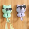 Storage Hook Strong Load-bearing Waterproof Cartoon Cat Shaped Coat Hook Scarf Bag Hanger Hook Wall Decoration