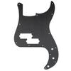 Musiclily Ultra 13 Hole PB Precision Bass Pickguard Anodized Aluminum Fender American Standard Precision Bass Black Pickguard,