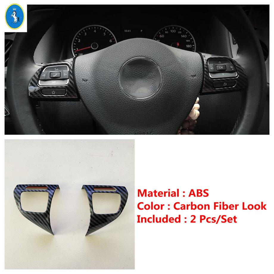 Car Steering Wheel Decoration Frame Cover Trim Fit For VW Golf MK6 Passat B7 CC EOS Tiguan Jetta Touran Caddy Sharan Accessories
