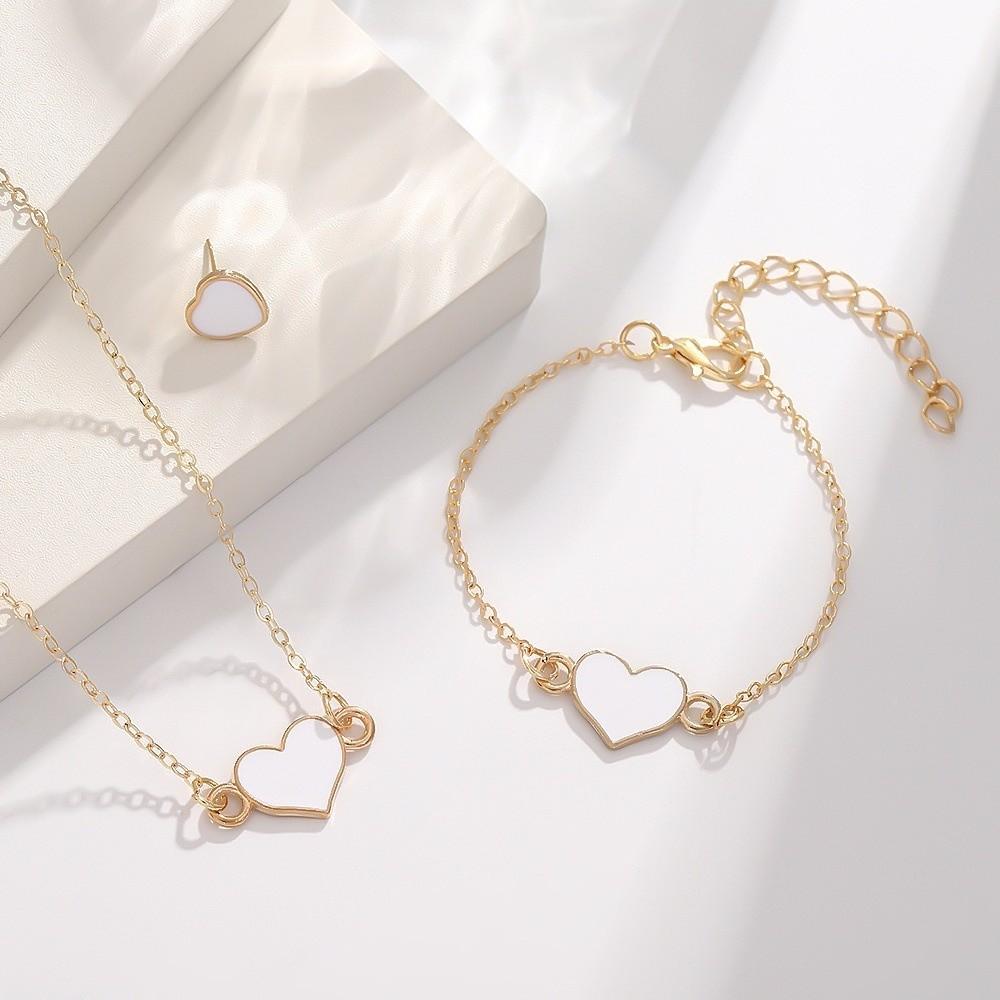 Minimalist Butterfly Jewelry Set Dripping Oil French Bracelets Earrings Set Gift Giving
