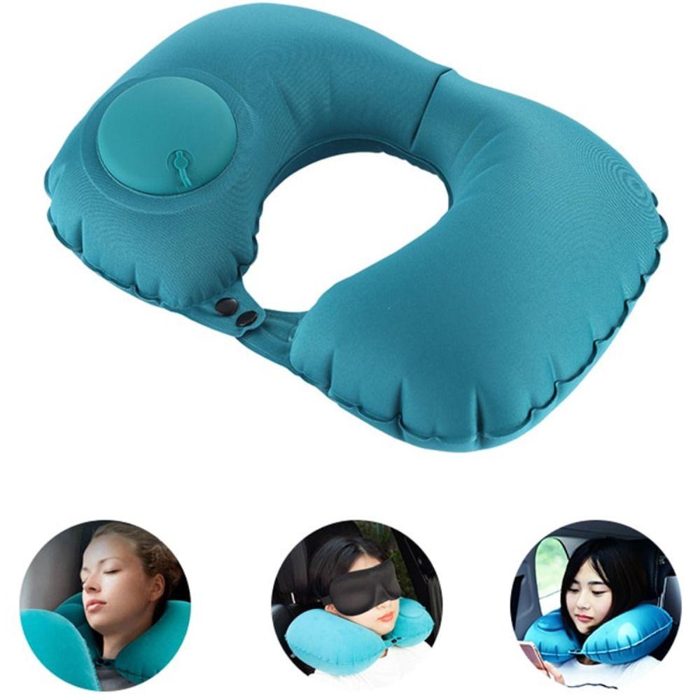 Супер легкая автоматическая надувная подушка-кольцо складная U-образная подушка для шеи офисные обеденные перерывы
