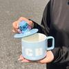 Керамическая кружка со Стичем и крышкой
