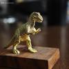 Random Color Antique Brass Dinosaur Figurines Tyrannosaurus Spinosaurus Triceratops Vintage Copper Ornaments Tea Pet Decoration