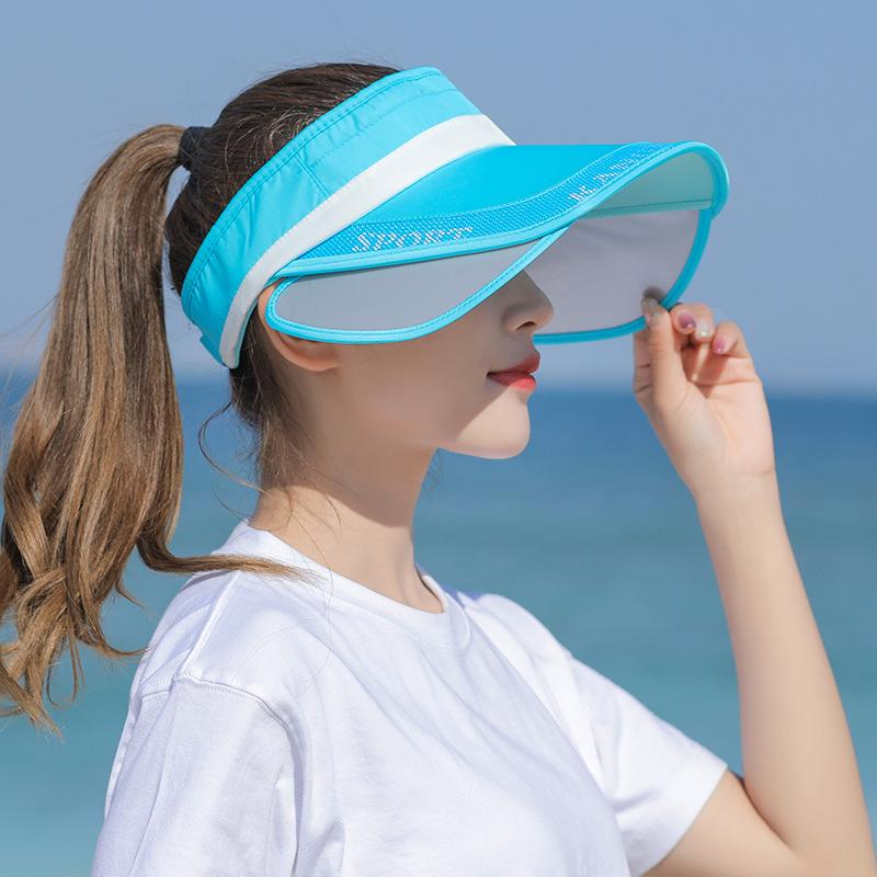 Женская велосипедная дышащая солнцезащитная шляпа с козырьком, женская масштабируемая козырек, пустая верхняя часть, широкие поля, бейсболка, уличные пляжные шляпы с защитой от УФ-излучения