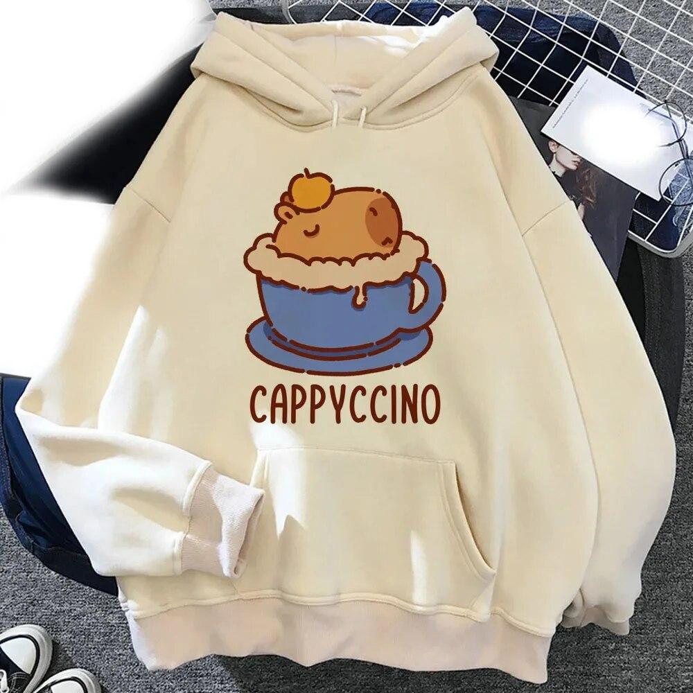 Kawaii Capybara Printed Hoodies Unisex Women Graphic Funny Casual Hoodie Sweatshirts Oversized Pullovers Unisex Tracksuits Clothing