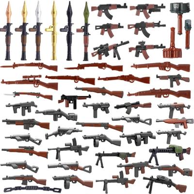 6СМ ПМВ ВМВ Конструктор Солдаты Военные Аксессуары Бомба Двухцветный Пистолет Мини Кирпич Оружие Подарок Игрушка АКМ Шлем РПГ Граната X026