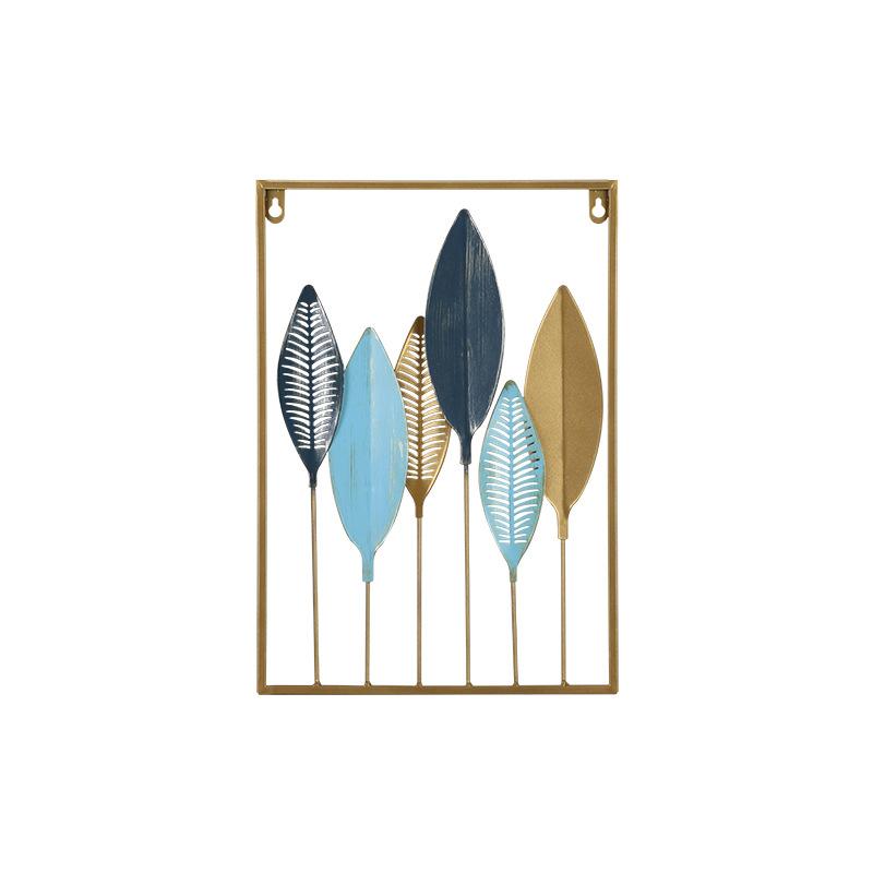 Настенный подвесной железный кулон, украшение, креативные листья растений, украшения для дома в скандинавском стиле