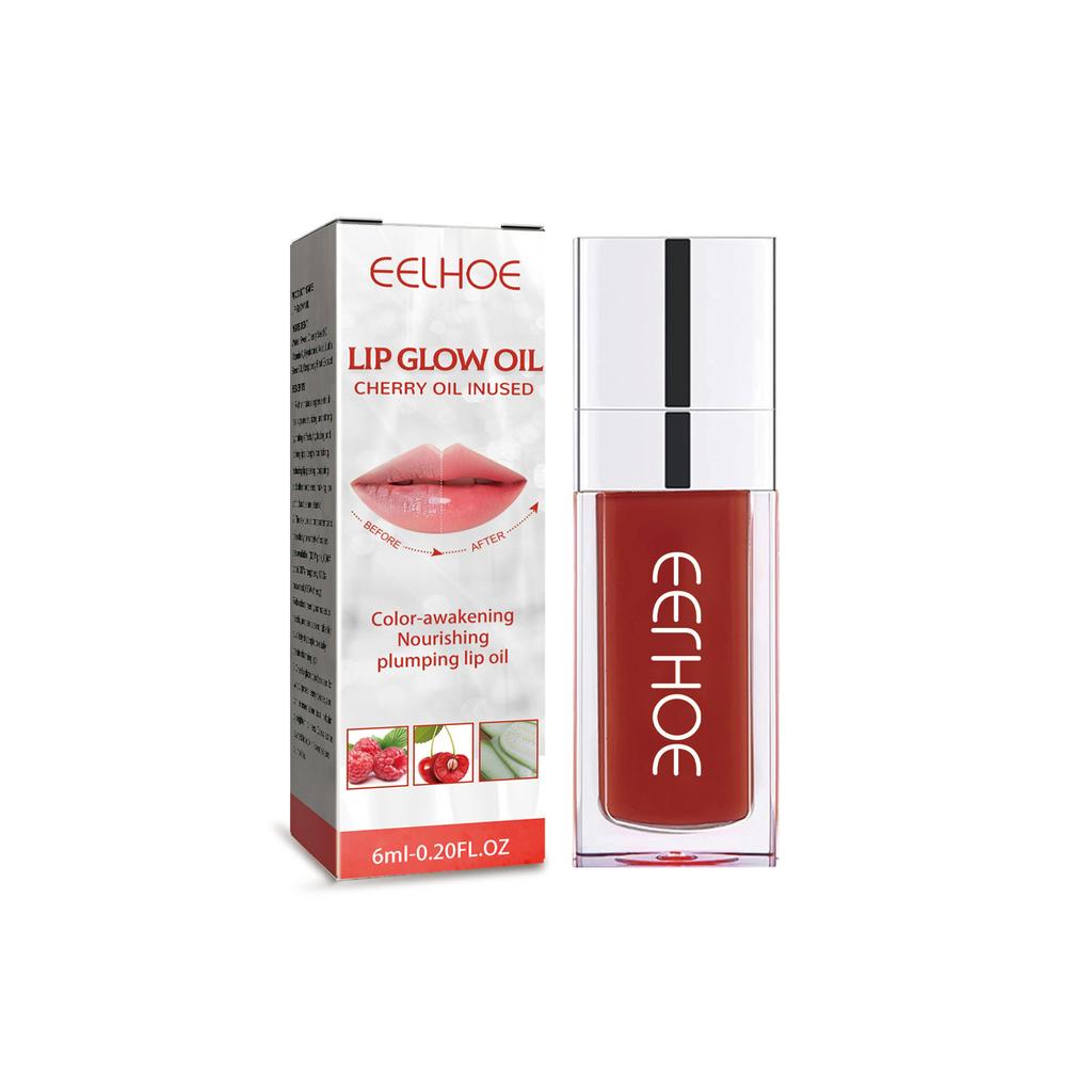 EELHOE Plumping And Moisturizing Lip Glaze, Lightening Lip Lines, Hydrating Lips, Plumping Care, Water-glossy Glass Lip Gloss Oil